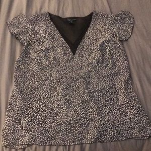Black and white print blouse